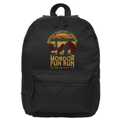 One Does Not Simply Walk Vintage Middle EarthS Annual Mordor Fun Run 16 in Basic Backpack
