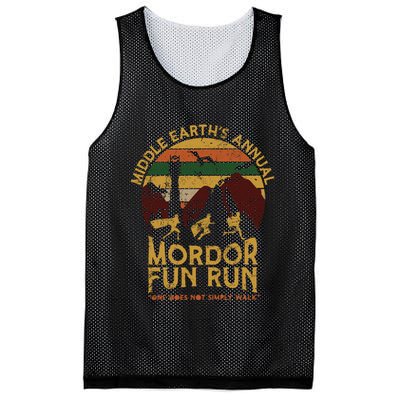One Does Not Simply Walk Vintage Middle EarthS Annual Mordor Fun Run Mesh Reversible Basketball Jersey Tank