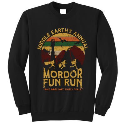 One Does Not Simply Walk Vintage Middle EarthS Annual Mordor Fun Run Tall Sweatshirt