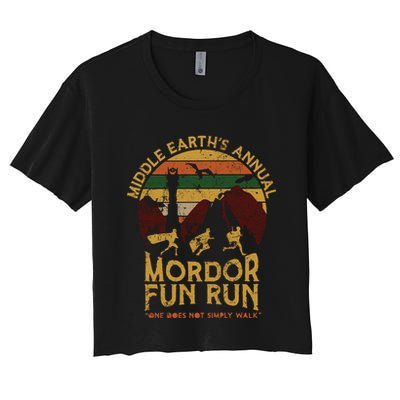 One Does Not Simply Walk Vintage Middle EarthS Annual Mordor Fun Run Crop Top