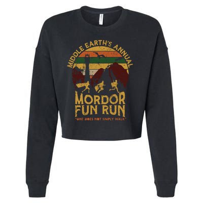 One Does Not Simply Walk Vintage Middle EarthS Annual Mordor Fun Run Cropped Pullover Crew