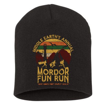One Does Not Simply Walk Vintage Middle EarthS Annual Mordor Fun Run Short Acrylic Beanie