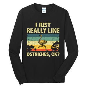 Ostrich Design Ostrich Animal Lover Tall Long Sleeve T-Shirt