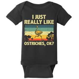 Ostrich Design Ostrich Animal Lover Baby Bodysuit