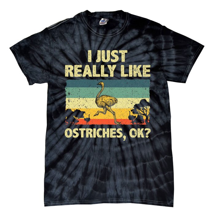 Ostrich Design Ostrich Animal Lover Tie-Dye T-Shirt