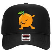 Orange Dabbing Orange Fruit Love Oranges High Crown Mesh Back Trucker Hat