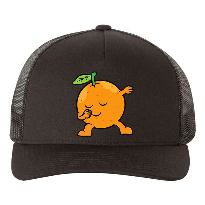 Orange Dabbing Orange Fruit Love Oranges Yupoong Adult 5-Panel Trucker Hat