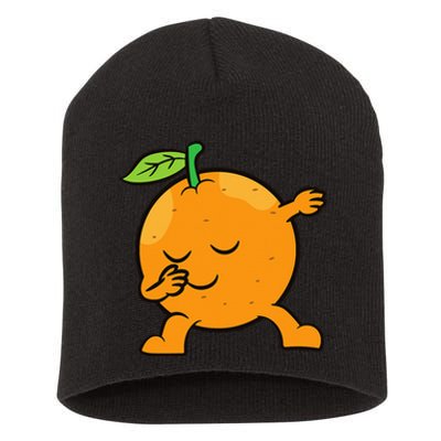 Orange Dabbing Orange Fruit Love Oranges Short Acrylic Beanie