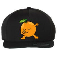 Orange Dabbing Orange Fruit Love Oranges Wool Snapback Cap