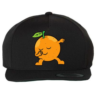 Orange Dabbing Orange Fruit Love Oranges Wool Snapback Cap