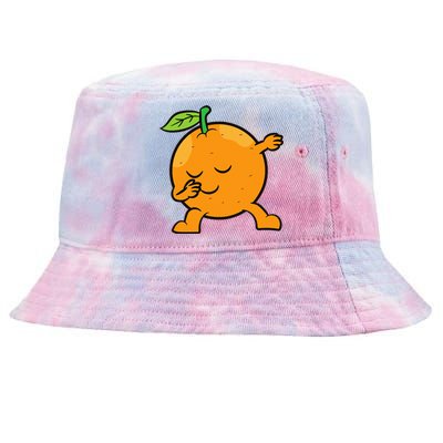 Orange Dabbing Orange Fruit Love Oranges Tie-Dyed Bucket Hat