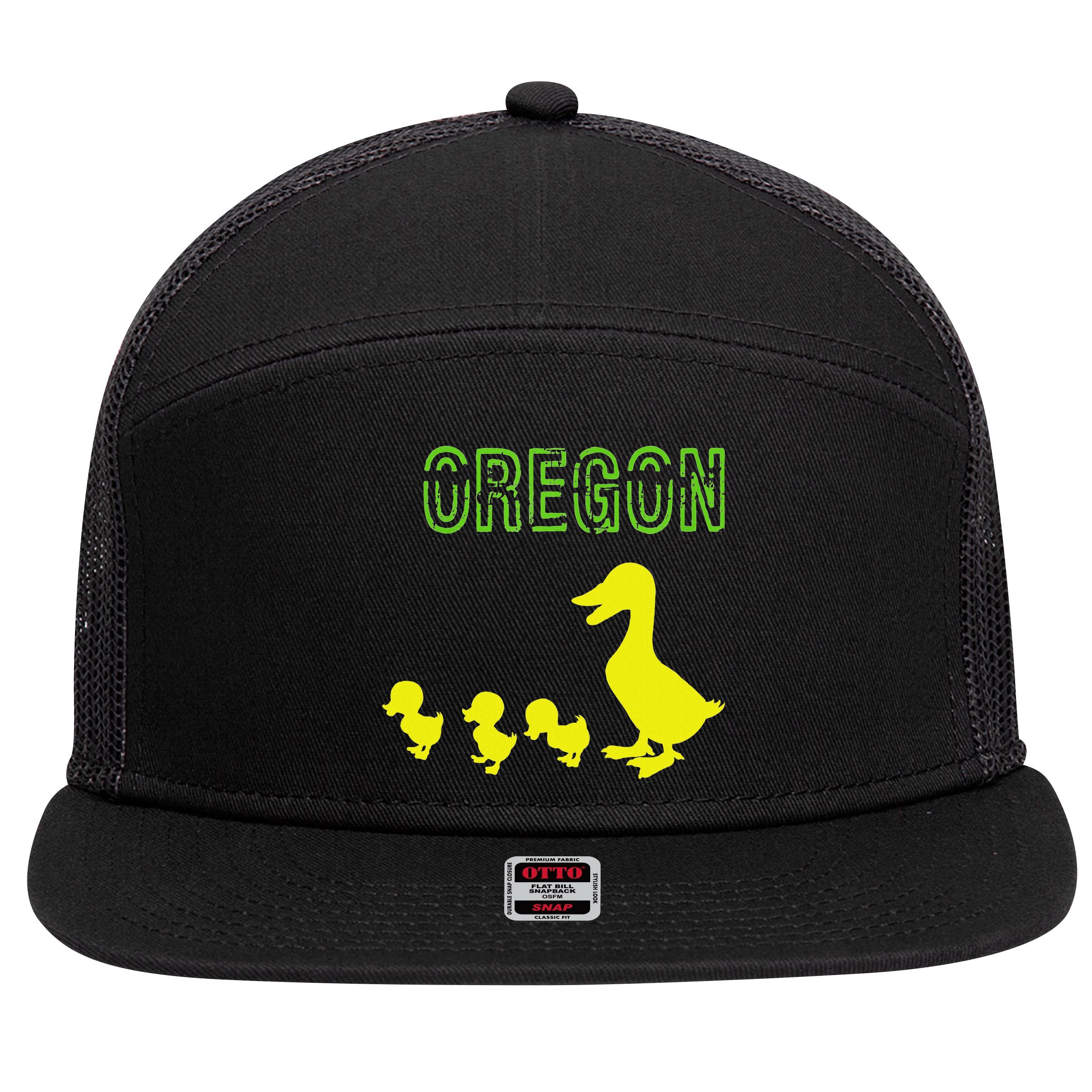 Oregon Duck 7 Panel Mesh Trucker Snapback Hat