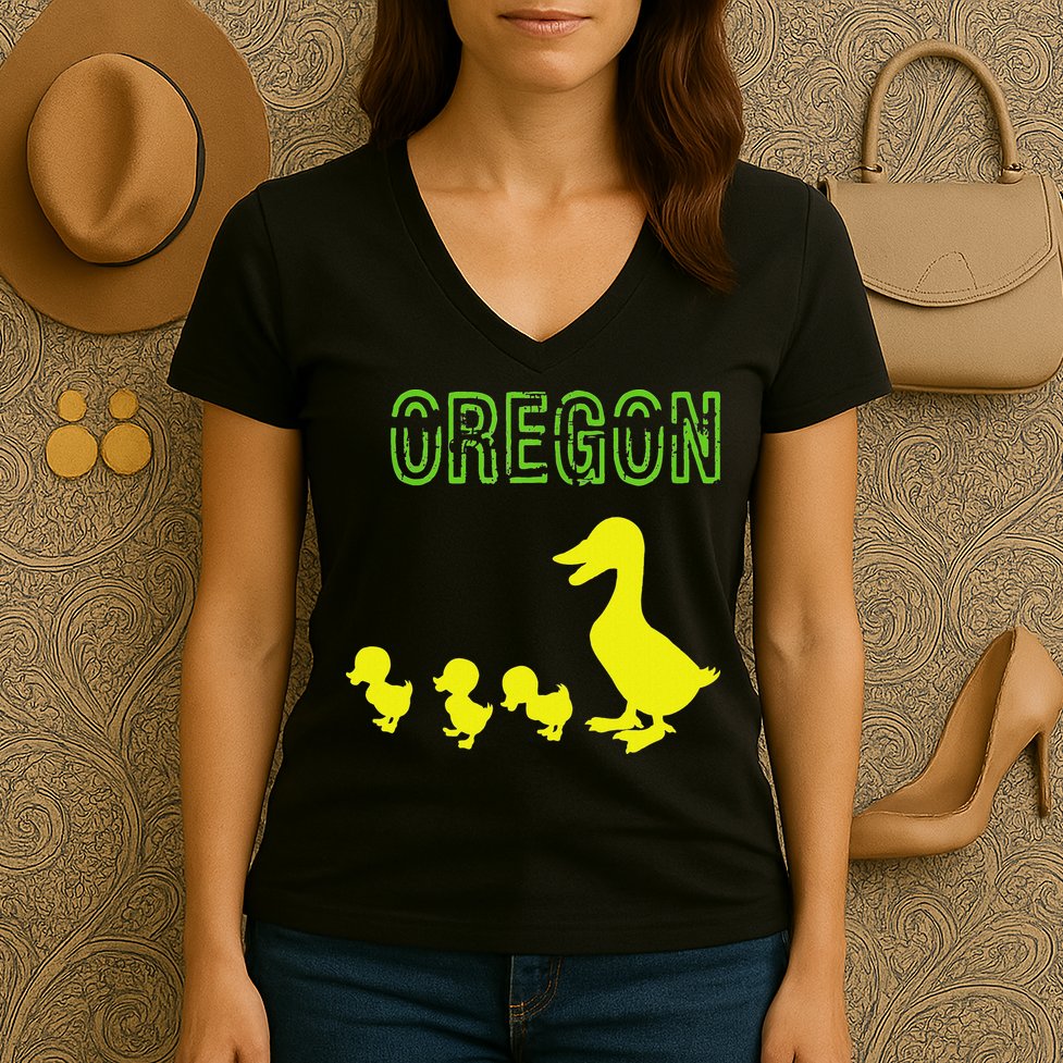 Oregon Duck Women's V-Neck T-Shirt