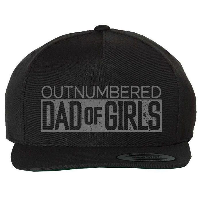 Outnumbered Dad Wool Snapback Cap