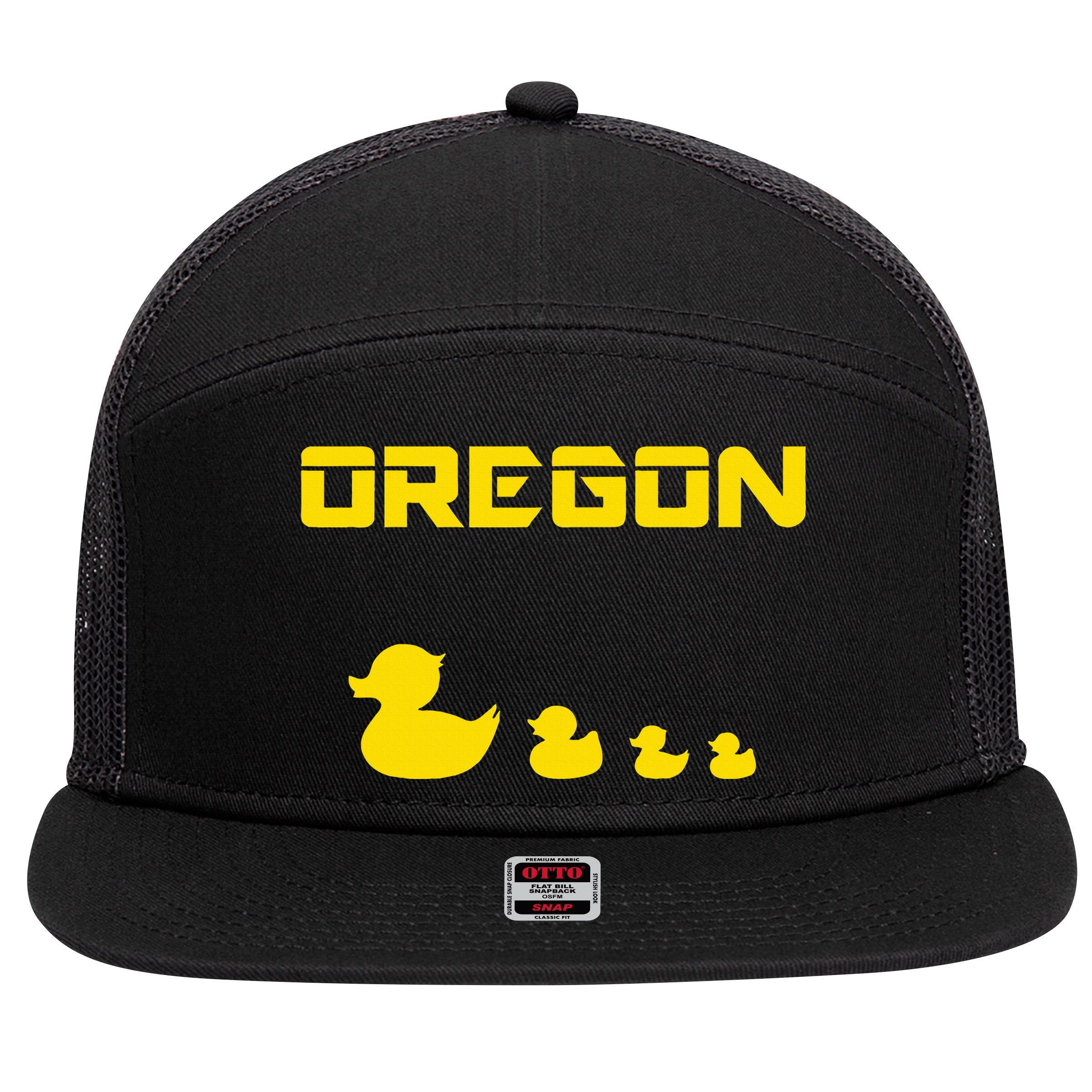 Oregon Duck 7 Panel Mesh Trucker Snapback Hat