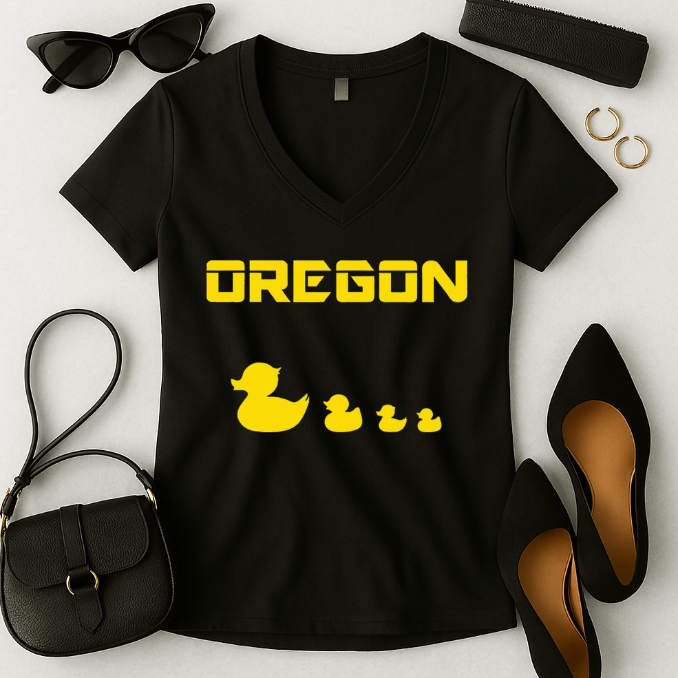 Oregon Duck Women's V-Neck T-Shirt