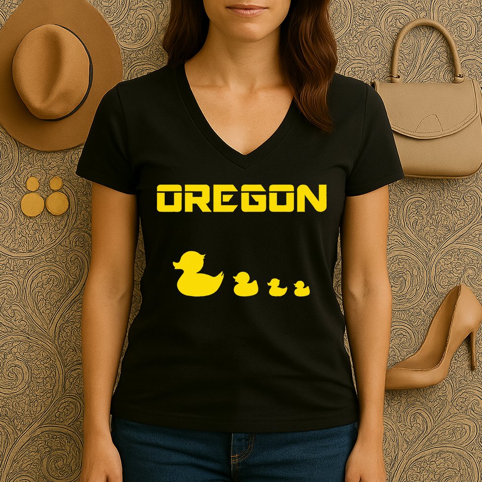 Oregon Duck Women's V-Neck T-Shirt