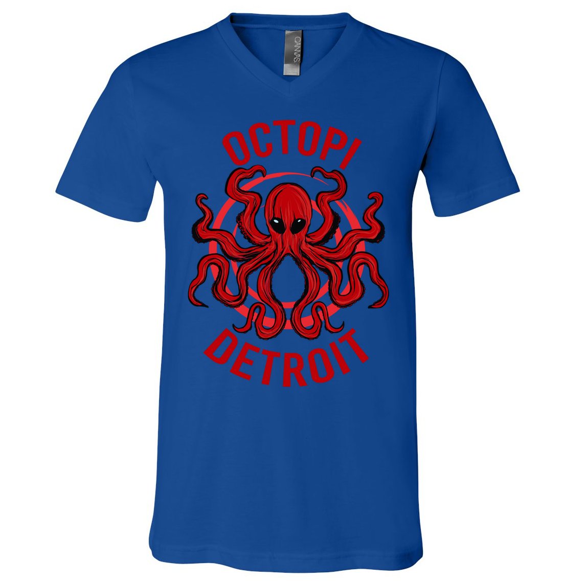 Octopi Detroit Octopus Kraken Tentacles Michigan Souvenir Great Gift V-Neck T-Shirt