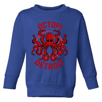 Octopi Detroit Octopus Kraken Tentacles Michigan Souvenir Great Gift Toddler Sweatshirt