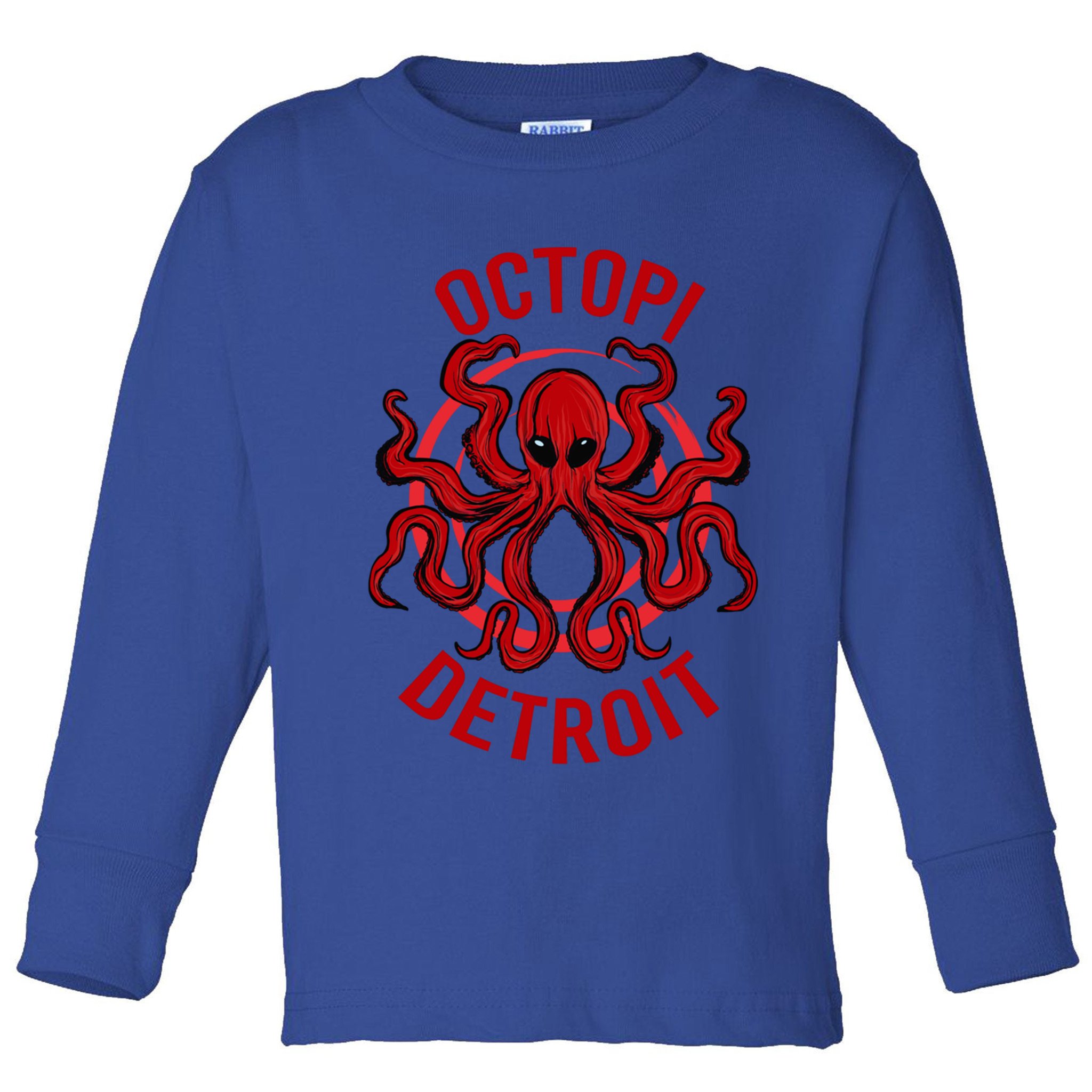 Octopi Detroit Octopus Kraken Tentacles Michigan Souvenir Great Gift Toddler Long Sleeve Shirt