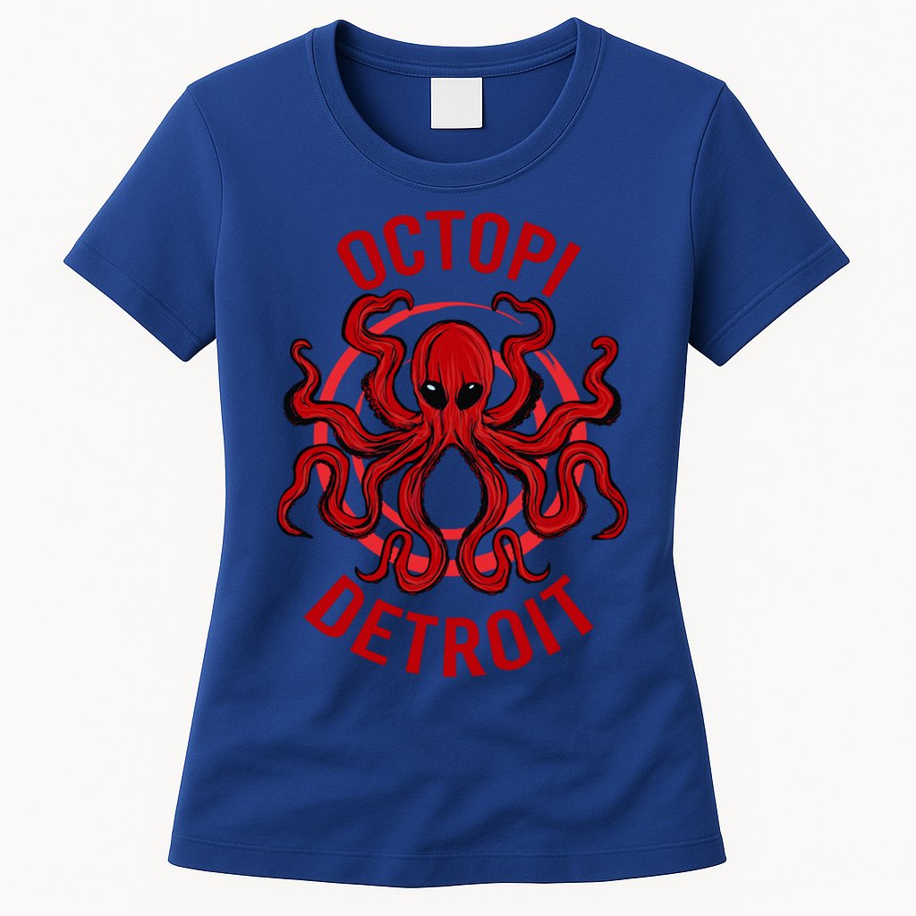 Octopi Detroit Octopus Kraken Tentacles Michigan Souvenir Great Gift Womens T-Shirt