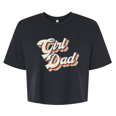 Outnumbered Dad Of Girl Men Fathers Day For Girl Dad Bella+Canvas Jersey Crop Tee