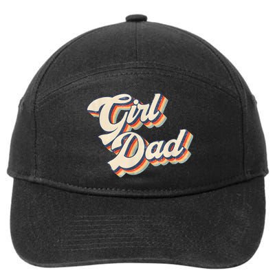 Outnumbered Dad Of Girl Men Fathers Day For Girl Dad 7-Panel Snapback Hat