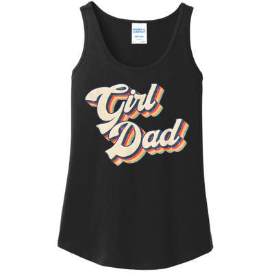 Outnumbered Dad Of Girl Men Fathers Day For Girl Dad Ladies Essential Tank