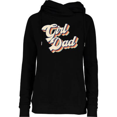 Outnumbered Dad Of Girl Men Fathers Day For Girl Dad Womens Funnel Neck Pullover Hood