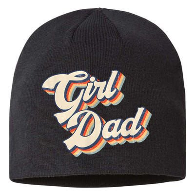 Outnumbered Dad Of Girl Men Fathers Day For Girl Dad Sustainable Beanie