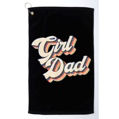 Outnumbered Dad Of Girl Men Fathers Day For Girl Dad Golf Towel