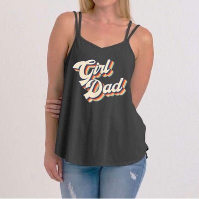 Outnumbered Dad Of Girl Men Fathers Day For Girl Dad Women's Strappy Tank