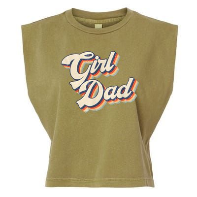 Outnumbered Dad Of Girl Men Fathers Day For Girl Dad Garment-Dyed Women's Muscle Tee