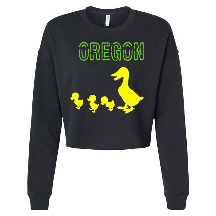 Oregon Duck Cropped Pullover Crew
