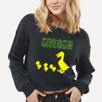 Oregon Duck Cropped Pullover Crew
