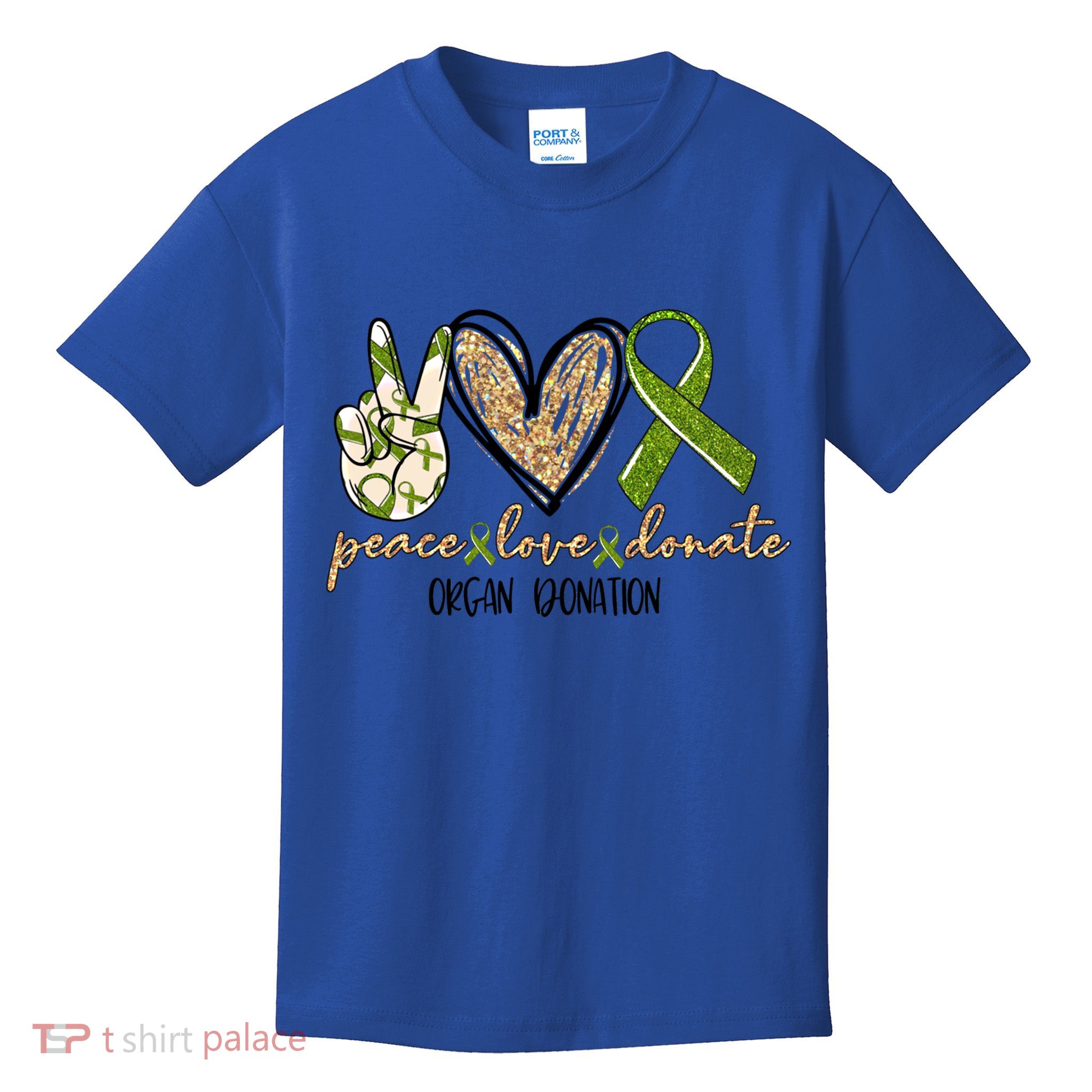 Organ Donation Peace Love Donate Give Someone Life Donate Great Gift Kids T-Shirt