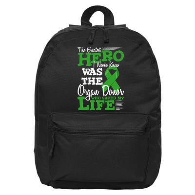 Organ Donor Quote Graphic Kidney Transplant And Heart Donor 16 in Basic Backpack