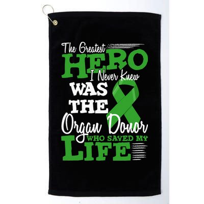 Organ Donor Quote Graphic Kidney Transplant And Heart Donor Golf Towel