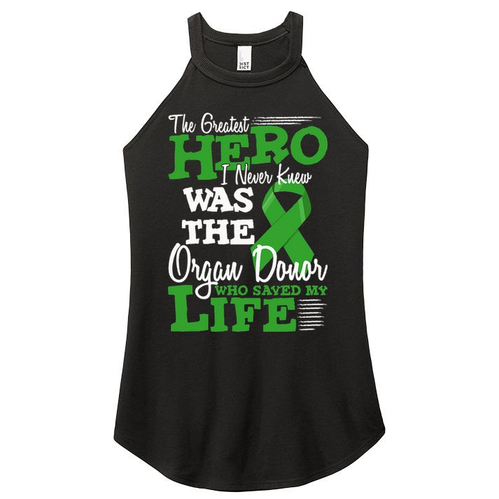 Organ Donor Quote Graphic Kidney Transplant And Heart Donor Women's Perfect Tri Rocker Tank