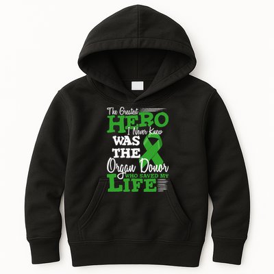 Organ Donor Quote Graphic Kidney Transplant And Heart Donor Kids Hoodie