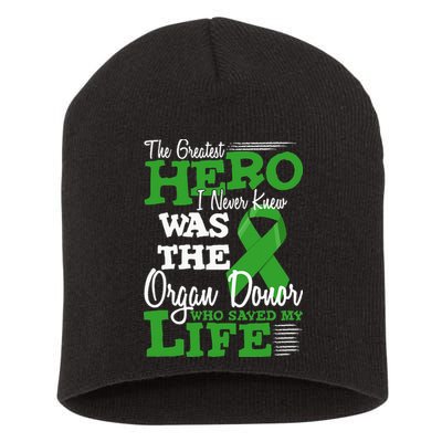 Organ Donor Quote Graphic Kidney Transplant And Heart Donor Short Acrylic Beanie