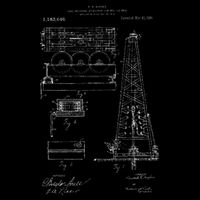 Oil Drilling Rig Patent Graphic Oilfield Driller Gift Impact Tech Backpack