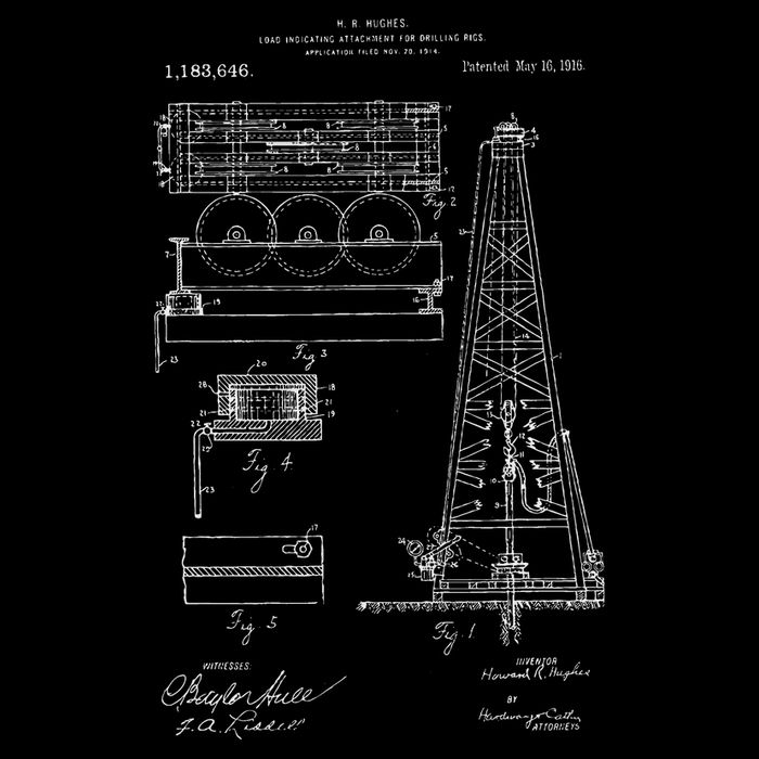 Oil Drilling Rig Patent Graphic Oilfield Driller Gift Impact Tech Backpack