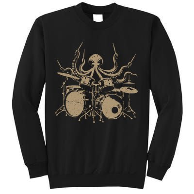 Octopus Drummer Rock N Roll Band Sweatshirt