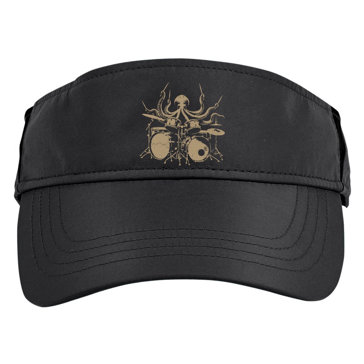 Octopus Drummer Rock N Roll Band Adult Drive Performance Visor