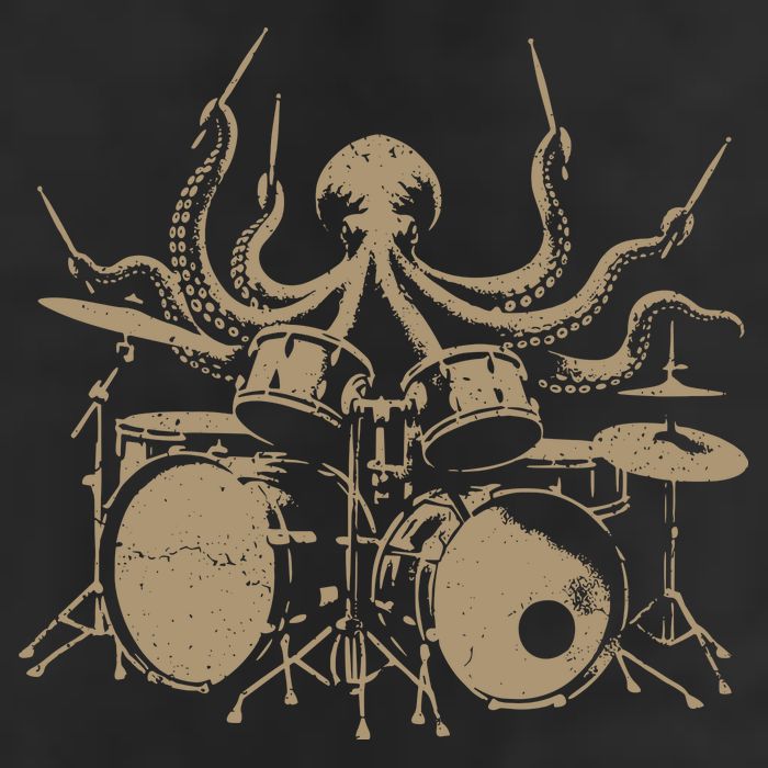 Octopus Drummer Rock N Roll Band Adult Drive Performance Visor