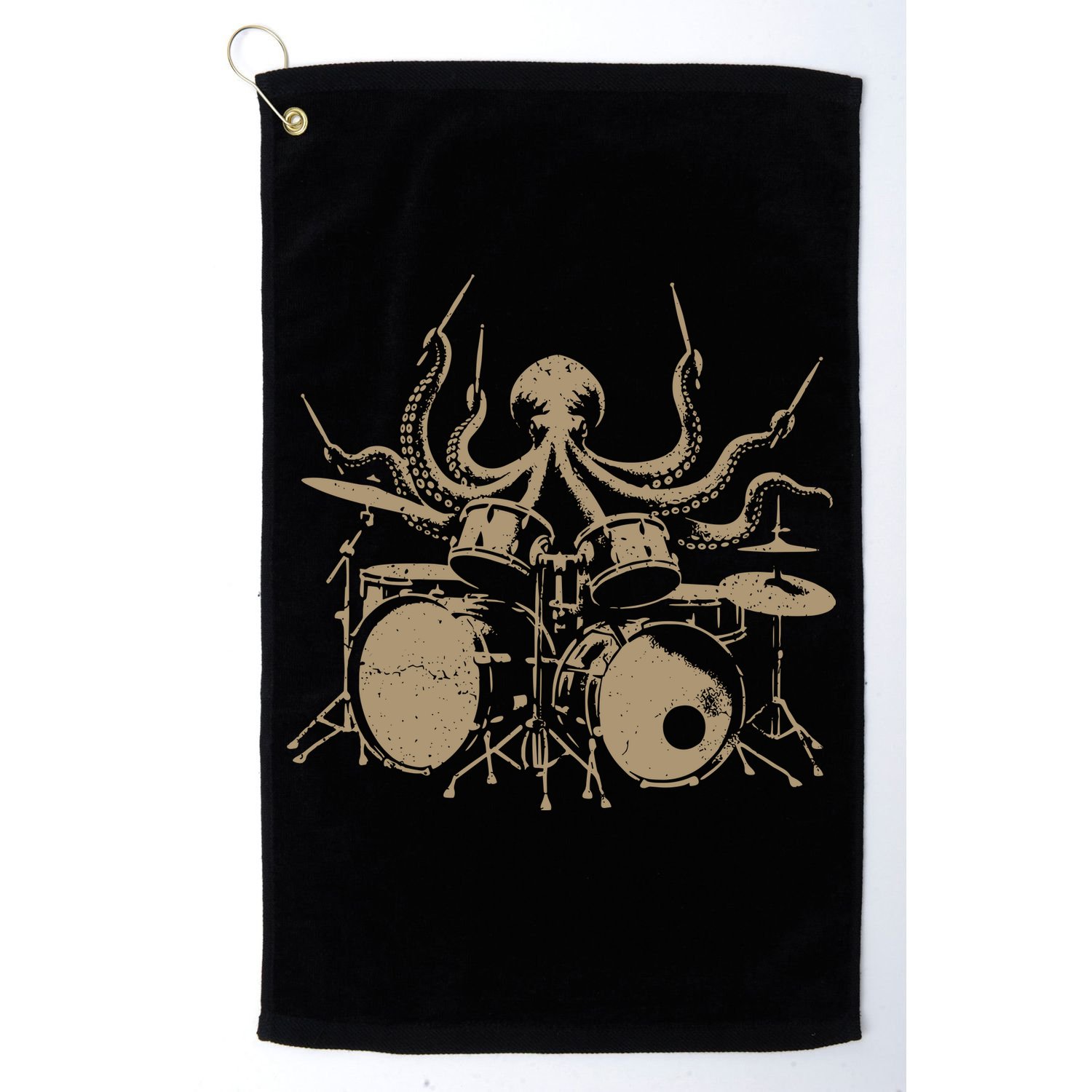Octopus Drummer Rock N Roll Band Golf Towel