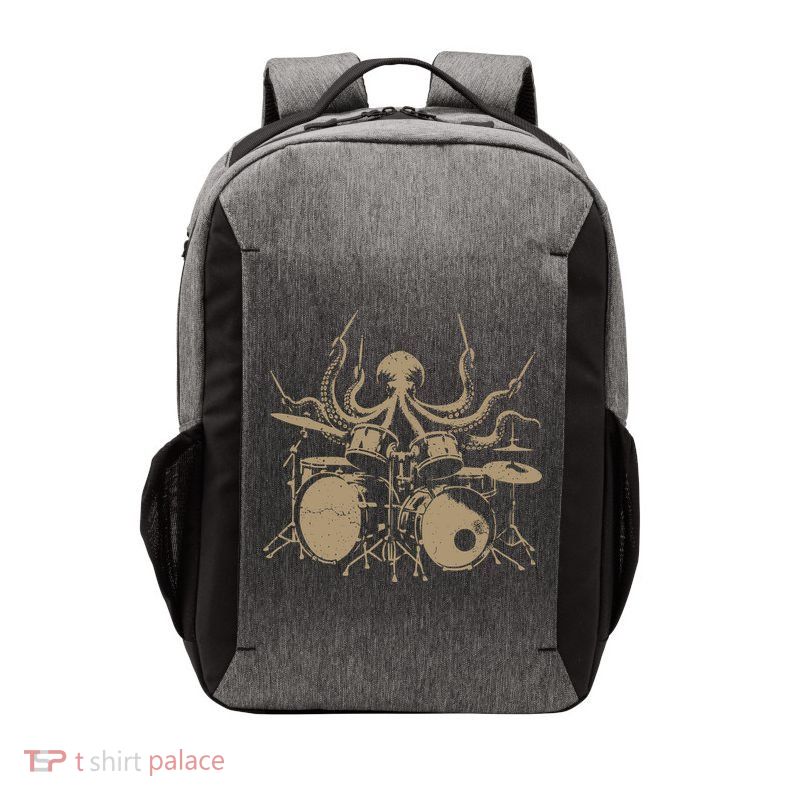 Octopus Drummer Rock N Roll Band Vector Backpack