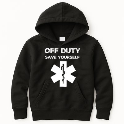 Off Duty Save Yourself Funny Nurse Nurses Day Kids Hoodie