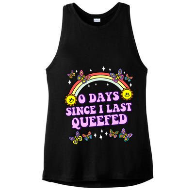 O Days Since Last Queefed Ladies PosiCharge Tri-Blend Wicking Tank